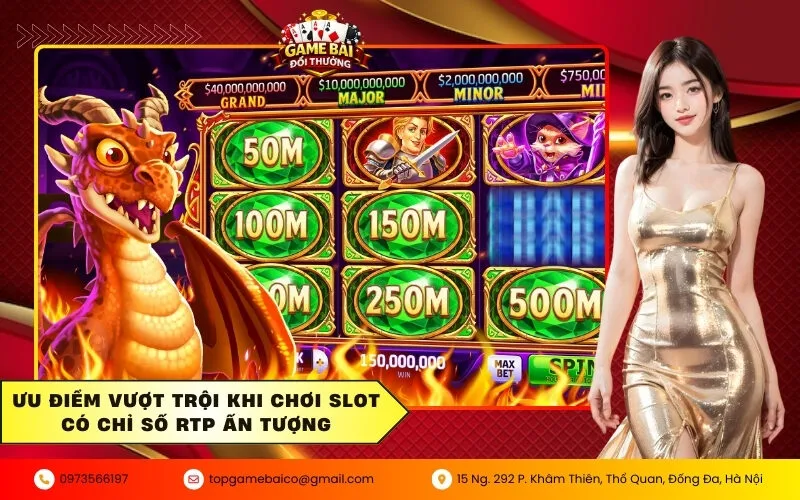 Ưu điểm vượt trội khi chơi slot có chỉ số RTP ấn tượng